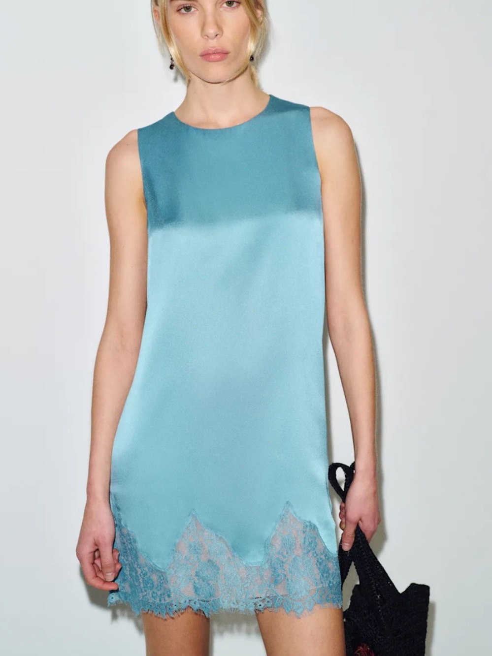 NWT REFORMATION Jessalyn Silk Dress, Siren, size M